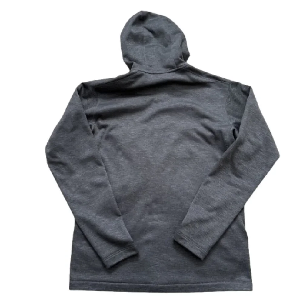 Karbon Jacket Mens M Gray Silver Hooded Full Zip Performance Ski Outdoor Fleece - Picture 3 of 3